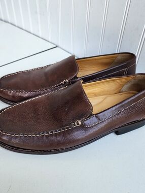 Johnston Murphy Loafers Creswell Mens 10 M Slip On Moc Toe 20 7278 Brazil Sheep